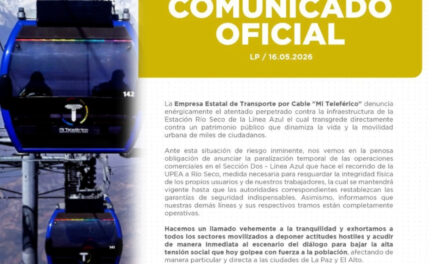 Ataques a estación de Mi Teleférico obligan a suspender operaciones en tramo de la Línea Azul