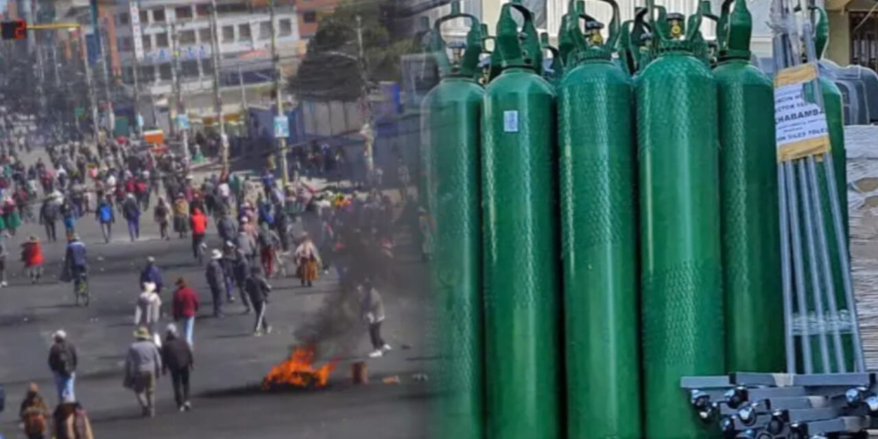 «El oxígeno solo alcanza para 72 horas en hospitales de La Paz  por los bloqueos»