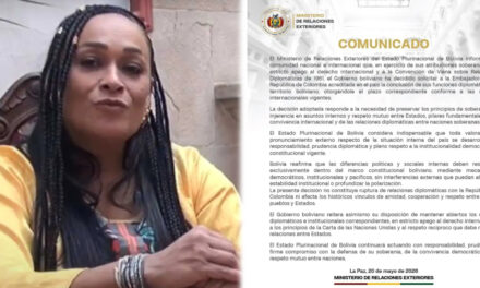 Bolivia expulsa a la embajadora de Colombia y acusa a Petro de injerencia