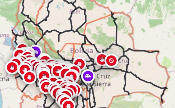 Bolivia registra 86 puntos de bloqueo; Cochabamba concentra la mayor cantidad