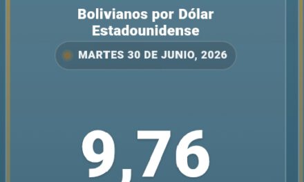 BCB eleva el tipo de cambio oficial a Bs 9,76 mientras el dólar paralelo se mantiene cerca de Bs 9,90