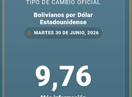 BCB eleva el tipo de cambio oficial a Bs 9,76 mientras el dólar paralelo se mantiene cerca de Bs 9,90