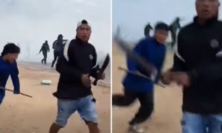 Periodistas en riesgo: reportero es amenazado con un machete en medio del enfrentamiento en San Julián