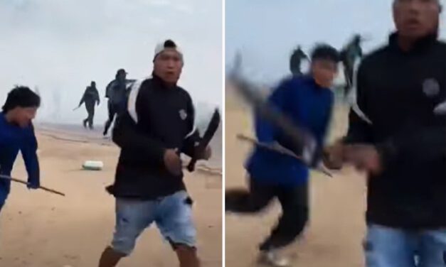 Periodistas en riesgo: reportero es amenazado con un machete en medio del enfrentamiento en San Julián