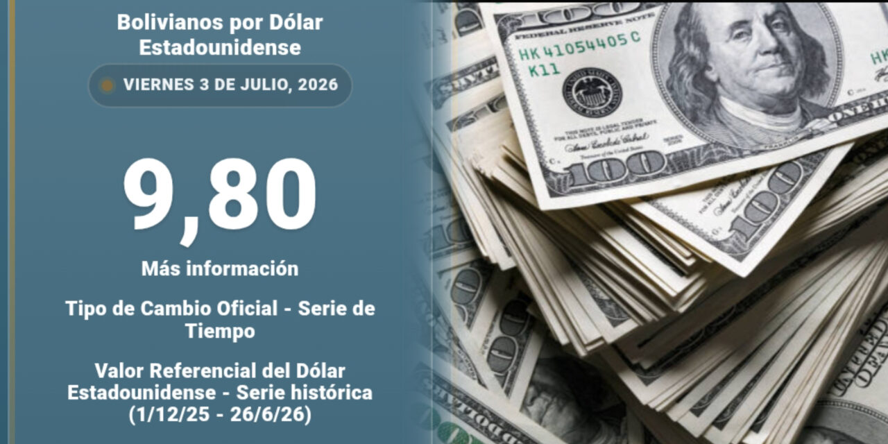 Dólar oficial sube a Bs 9,80 y acumula un alza de siete centavos en la primera semana del tipo de cambio flexible