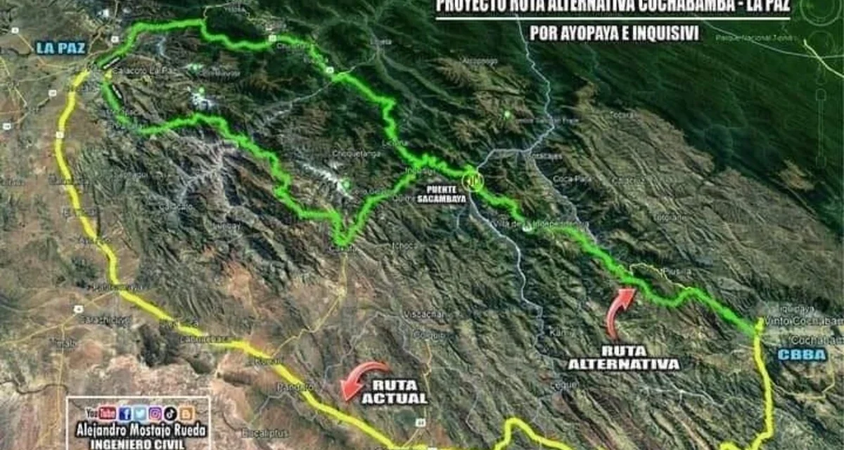 Diputados declaran prioridad nacional la ruta alterna entre La Paz y Cochabamba para reducir el viaje a siete horas