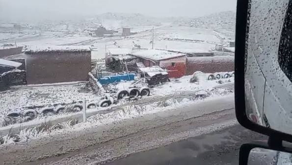 Nevada y lluvias golpean a municipios de Cochabamba y dejan pérdidas en el ganado