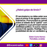 ¿Habrá golpe de timón?