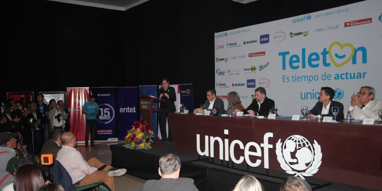 TIEMPO DE ACTUAR, ENTEL SE SUMA A LA TELETÓN UNICEF BOLIVIA