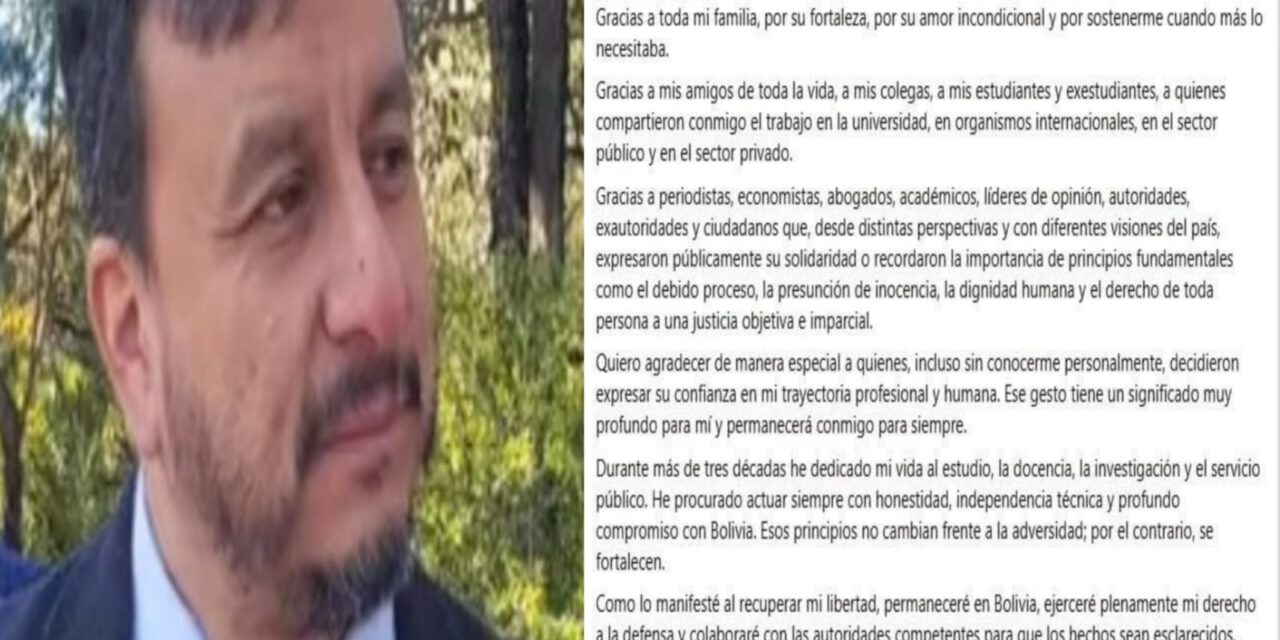 Medinaceli agradece la solidaridad y habla de una enseñanza invaluable