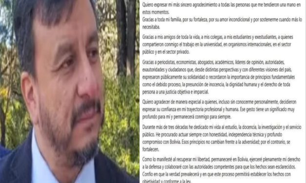 Medinaceli agradece la solidaridad y habla de una enseñanza invaluable