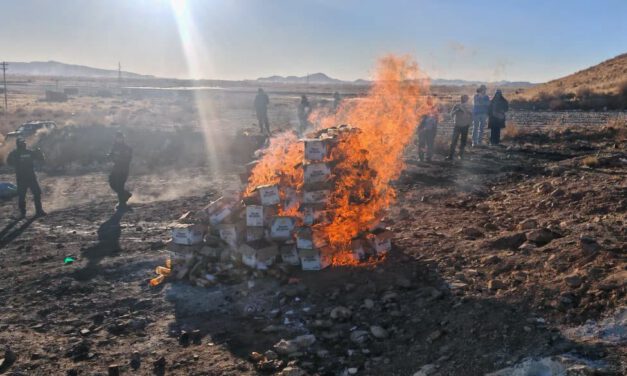 Destruyen e incineran más de una tonelada de droga líquida en Oruro