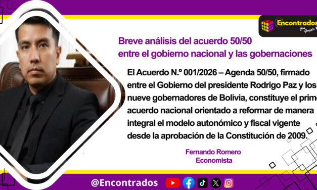BREVE ANÁLISIS DEL ACUERDO 50/50 ENTRE EL GOBIERNO NACIONAL Y LAS GOBERNACIONES