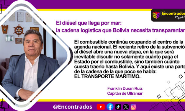 El diésel que llega por mar: la cadena logística que Bolivia necesita transparentar