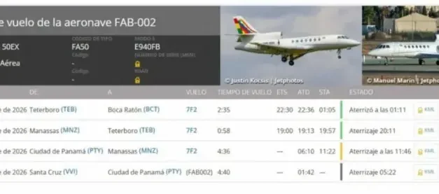 Reportan que avión de Paz hizo escala en lujosa playa Boca Ratón al retornar
