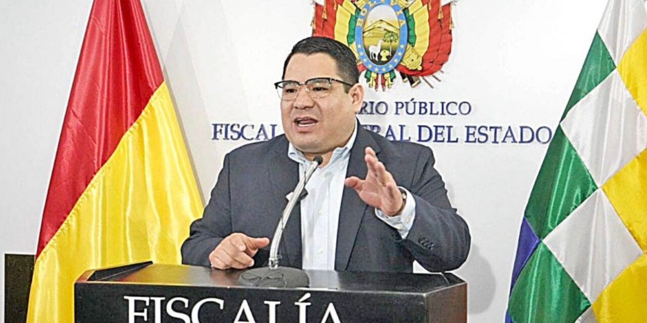 Fiscal General reconoce a Diego Ávila como “presidente Constitucional” de Bolivia ante ausencia de Paz y Lara
